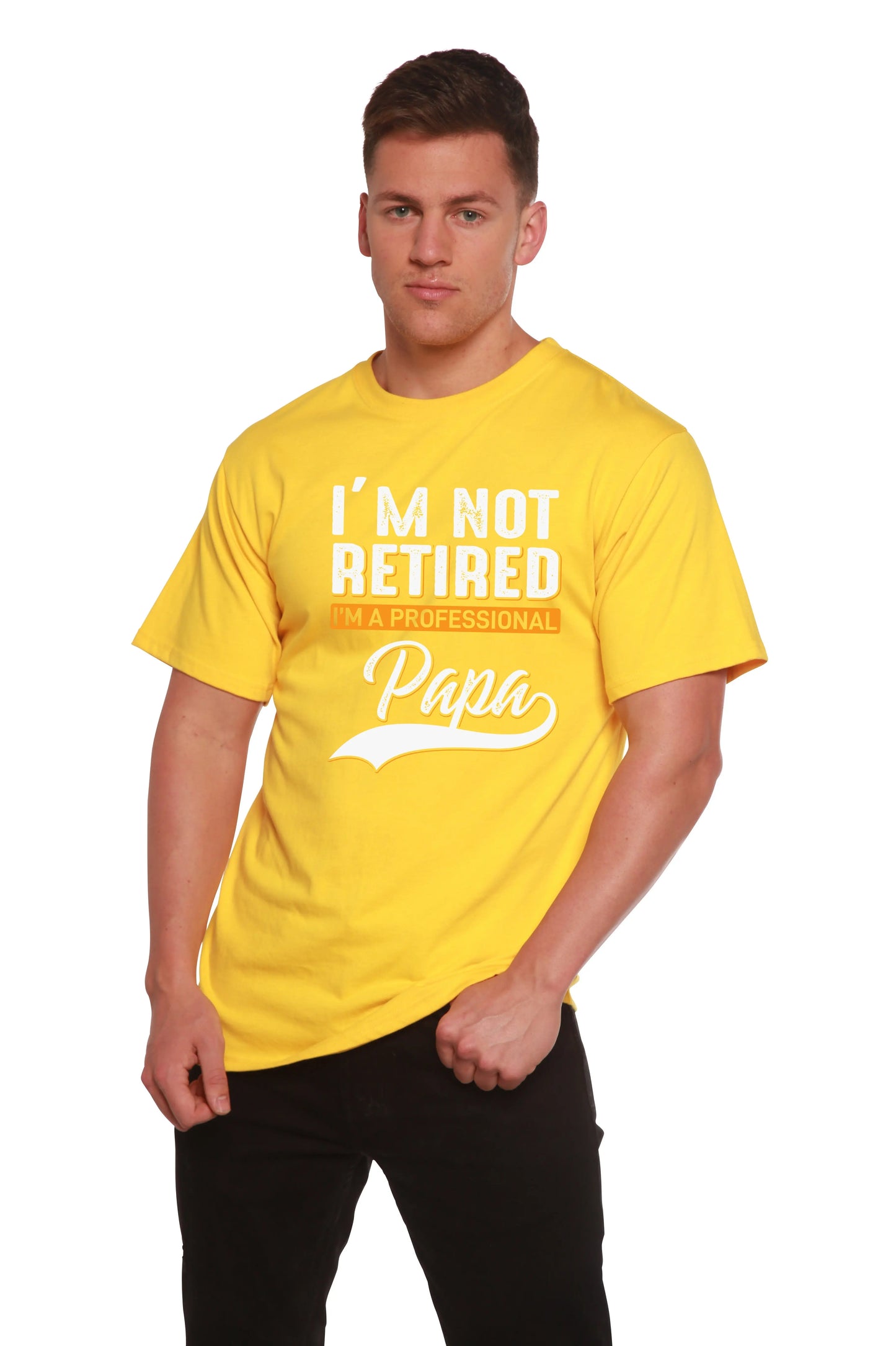 I'm not Retired Men's Bamboo Viscose/Organic Cotton Short Sleeve Graphic T-Shirt Spun Bamboo