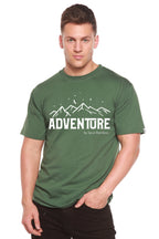 Adventure Printed Men's Bamboo Viscose/Organic Cotton Short Sleeve T-Shirt Spun Bamboo