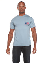 American Flag Men's Bamboo Viscose/Organic Cotton Short Sleeve Graphic T-Shirt Spun Bamboo