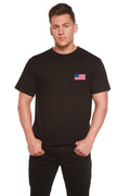 American Flag Men's Bamboo Viscose/Organic Cotton Short Sleeve Graphic T-Shirt Spun Bamboo