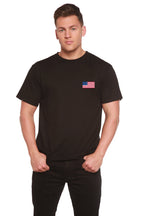 American Flag Men's Bamboo Viscose/Organic Cotton Short Sleeve Graphic T-Shirt Spun Bamboo