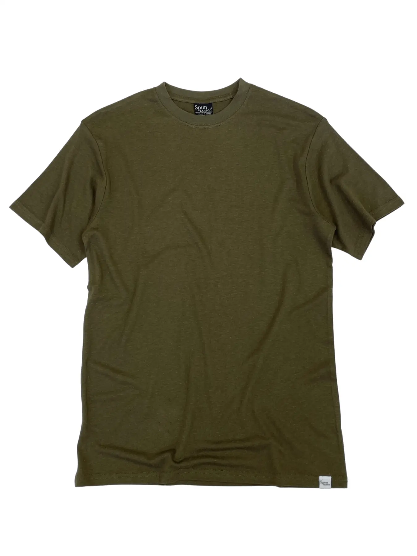 Custom Printed Men's Bamboo Viscose/Organic Cotton Short Sleeve T-Shirt Spun Bamboo