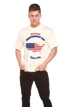 4th of July Men's Bamboo Viscose/Organic Cotton Short Sleeve Graphic T-Shirt Spun Bamboo