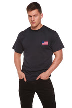 American Flag Men's Bamboo Viscose/Organic Cotton Short Sleeve Graphic T-Shirt Spun Bamboo