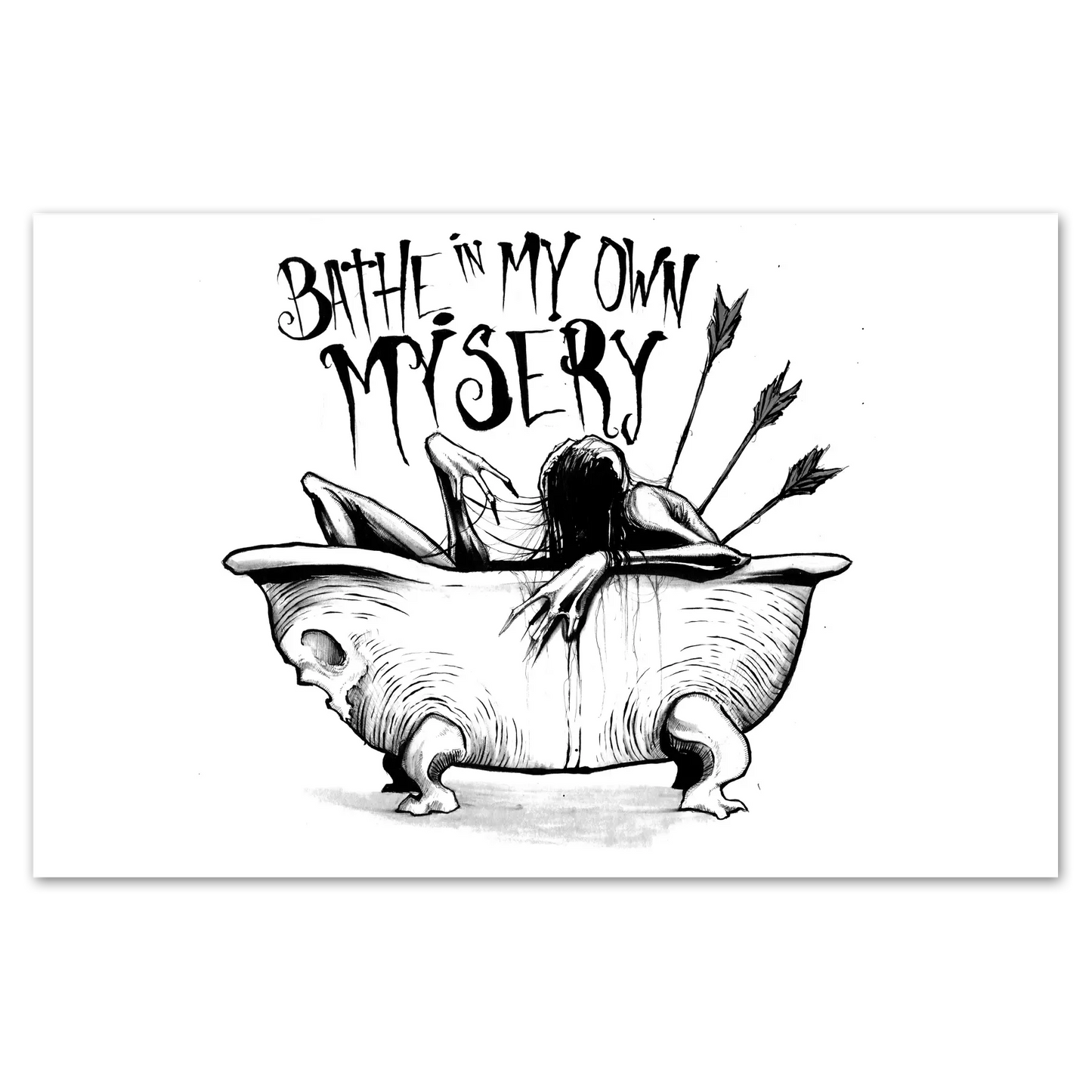 Bathing In My Own Misery Print Any Means Necessary Clothing
