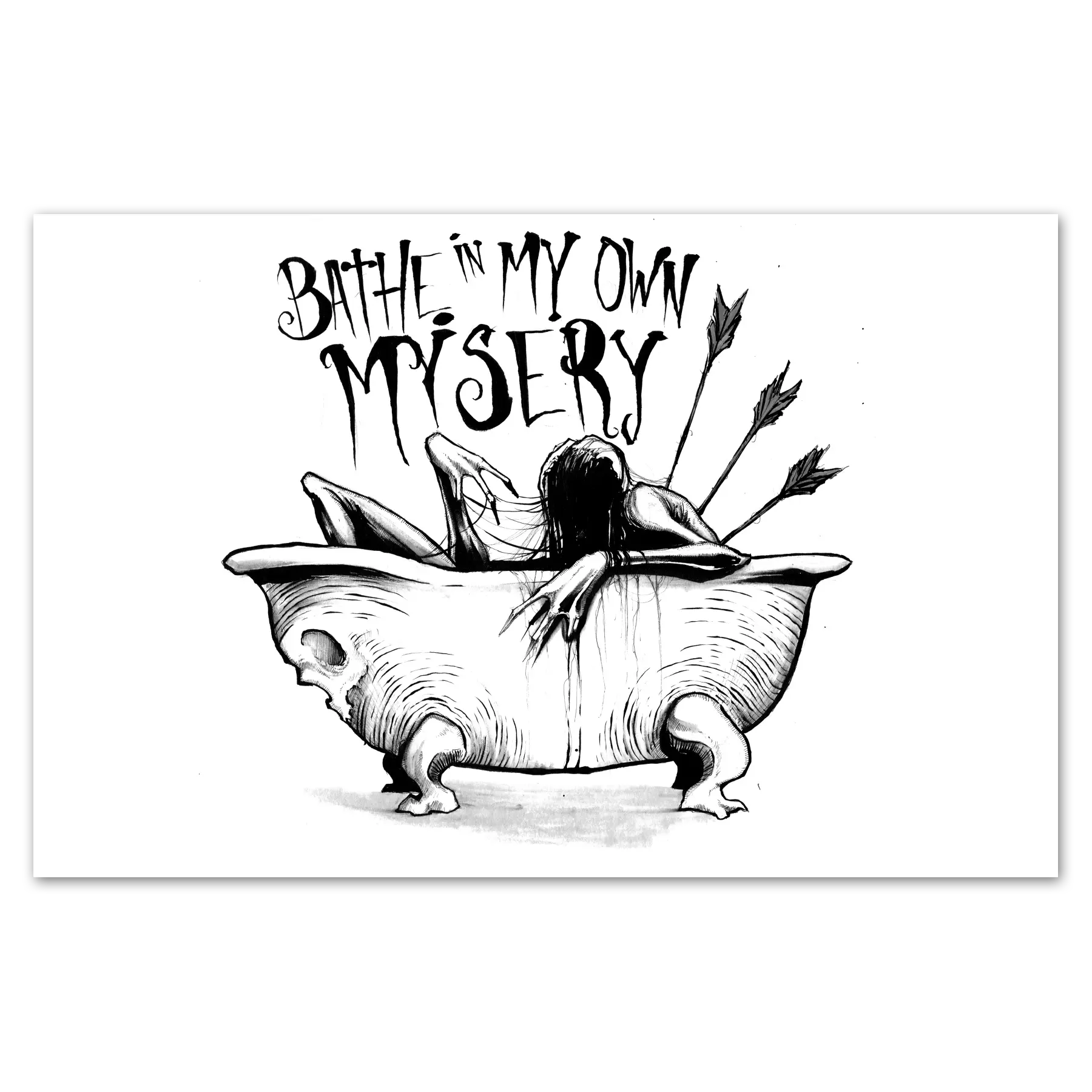 Bathing In My Own Misery Print Any Means Necessary Clothing