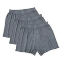 Men's Bamboo Viscose/Cotton Boxer Style Underwear Charcoal Grey Color - 3-pack Spun Bamboo