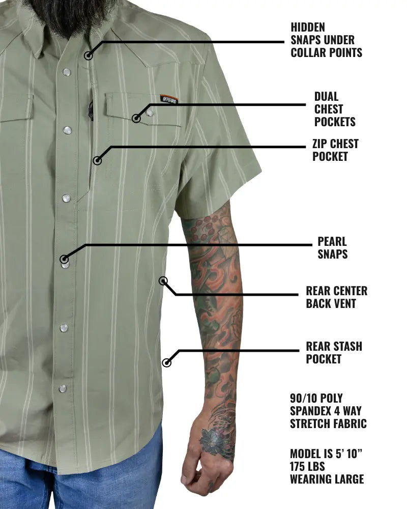 Daryll SS Shirt - Sage Green Off The Grid Surplus