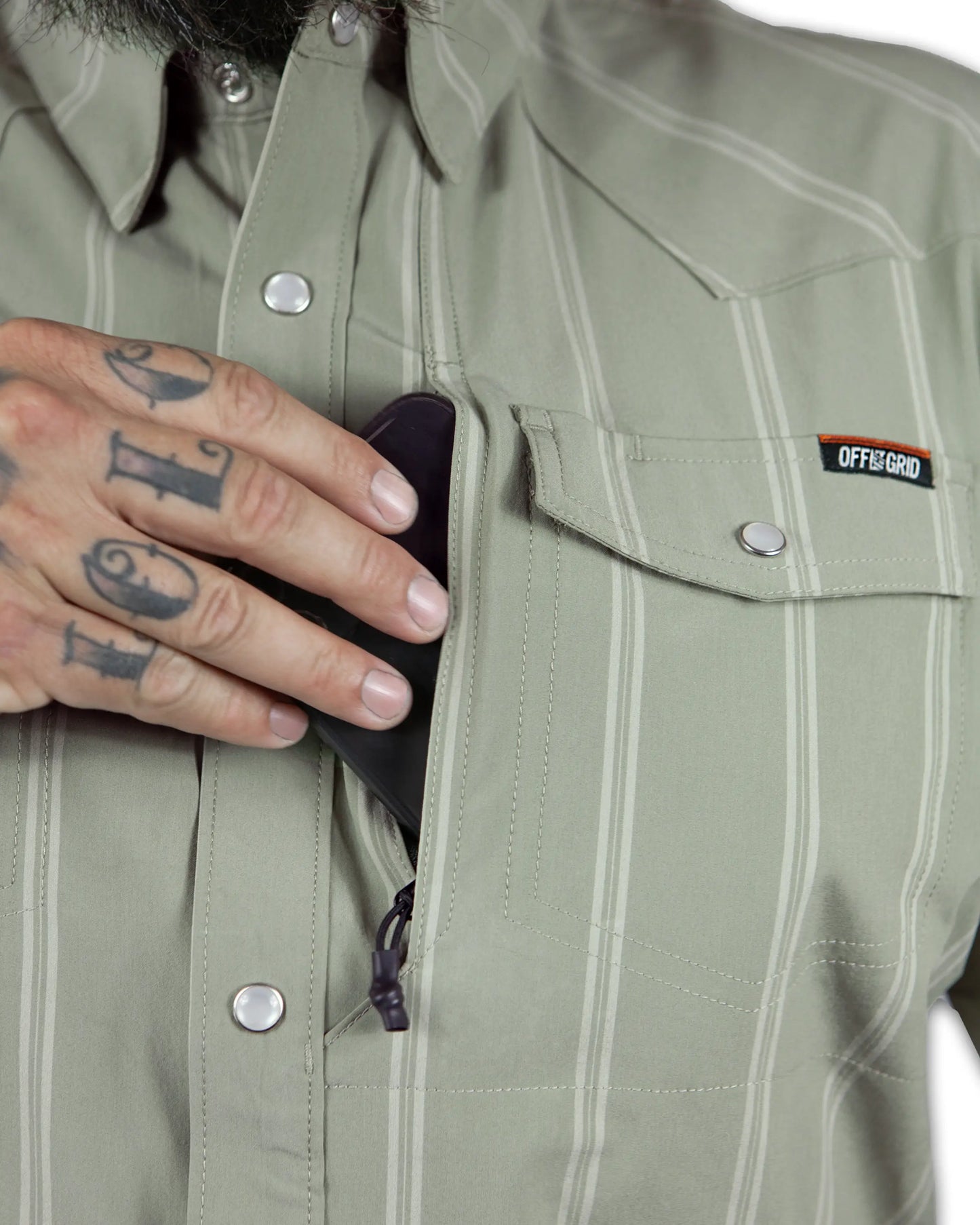 Daryll SS Shirt - Sage Green Off The Grid Surplus