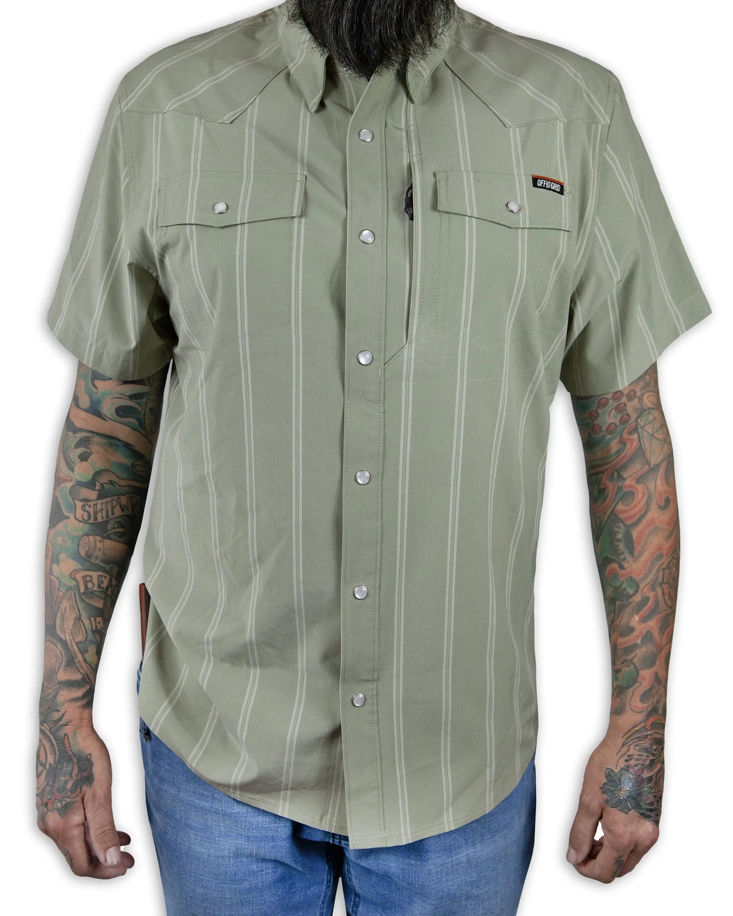 Daryll SS Shirt - Sage Green Off The Grid Surplus