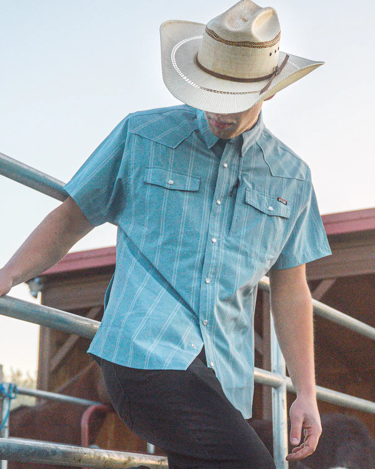 Daryll SS Shirt - Mid Blue Off The Grid Surplus