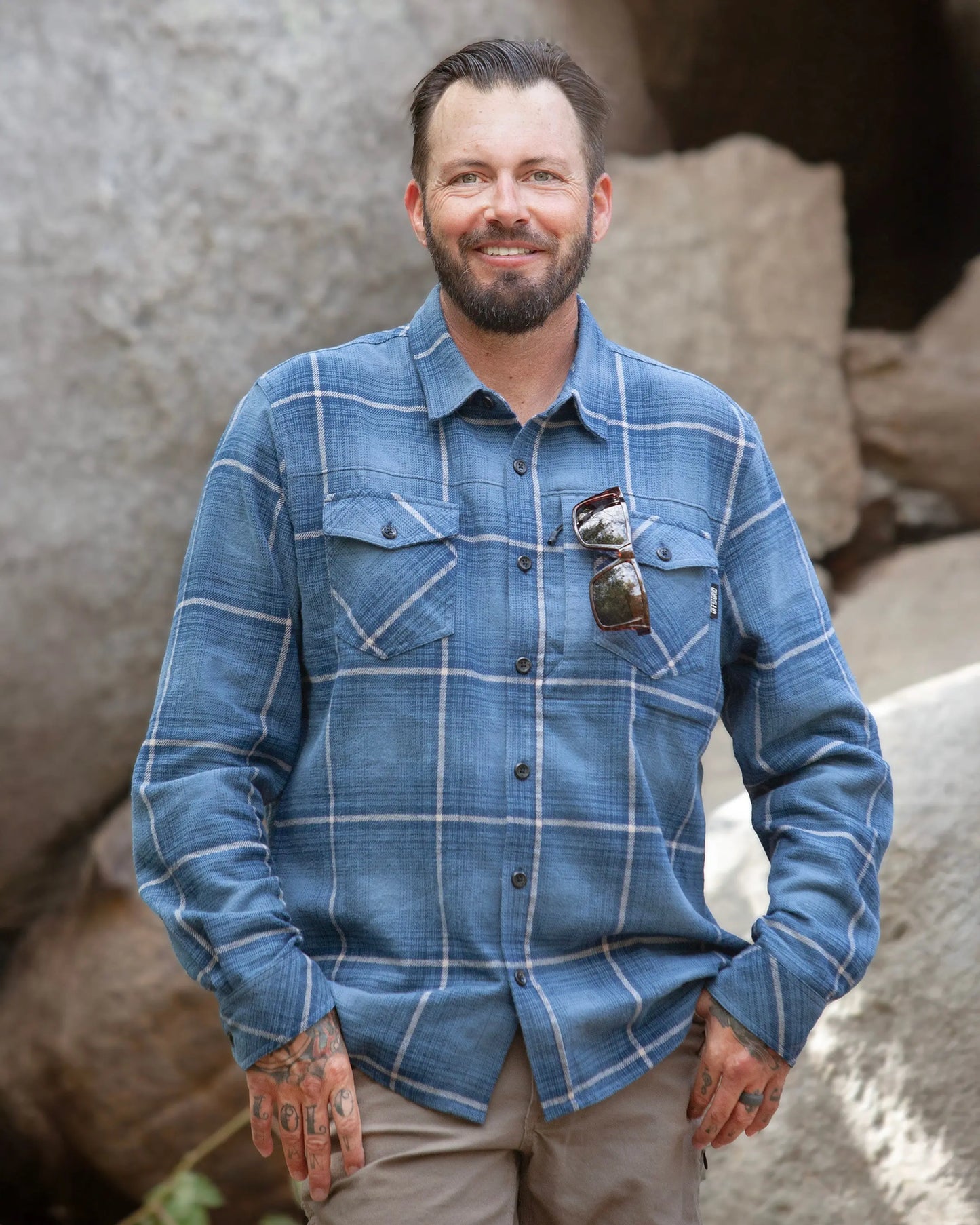 Destroyer Flannel - Pale Blue Off The Grid Surplus