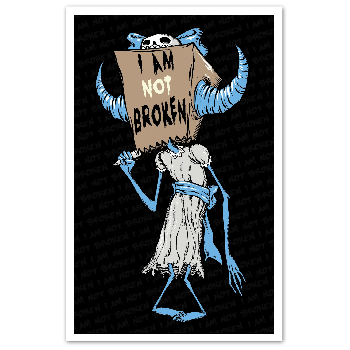 Emotional Baggage Print Any Means Necessary Clothing