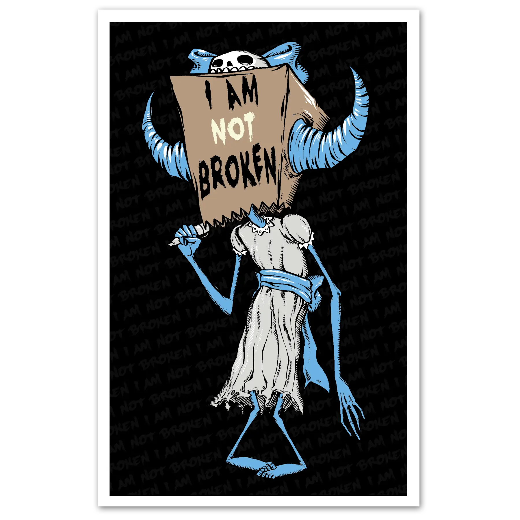 Emotional Baggage Print Any Means Necessary Clothing
