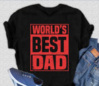 World's Best Dad Men's Bamboo Viscose/Organic Cotton Short Sleeve Graphic T-Shirt Spun Bamboo