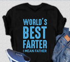 World's Best Farter Men's Bamboo Viscose/Organic Cotton Short Sleeve Graphic T-Shirt Spun Bamboo