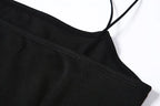 Backless Strap Split Dress Women Elastic Long Dresses Sleeveless Camisole Dress nowadaysfashion