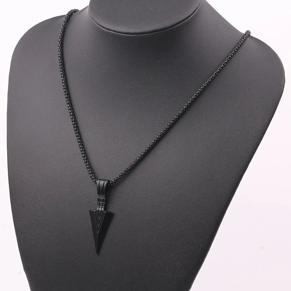 Black Rectangle Pendant Necklace Men Stainless Steel Chain Men Necklace Jewelry nowadaysfashion