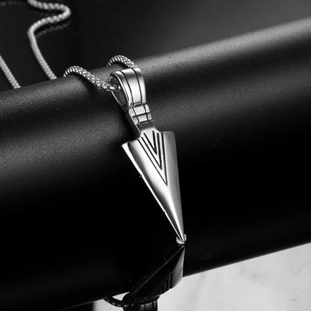 Black Rectangle Pendant Necklace Men Stainless Steel Chain Men Necklace Jewelry nowadaysfashion