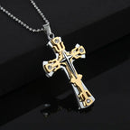 Black Rectangle Pendant Necklace Men Stainless Steel Chain Men Necklace Jewelry nowadaysfashion
