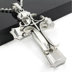 Black Rectangle Pendant Necklace Men Stainless Steel Chain Men Necklace Jewelry nowadaysfashion