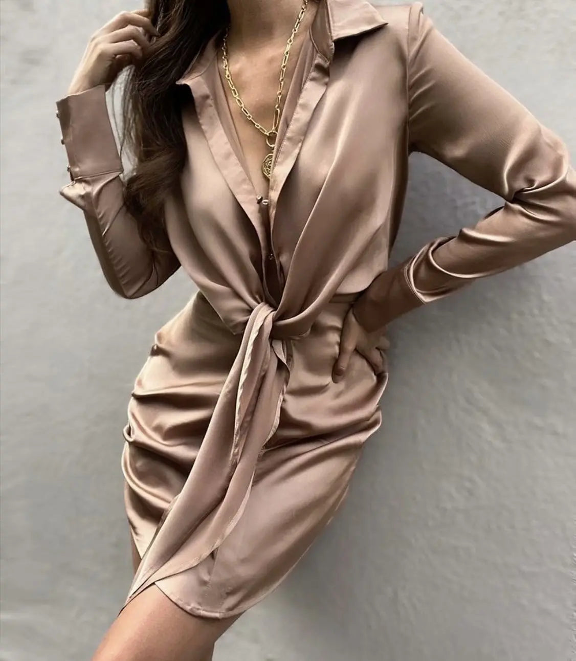 mini dress summer long sleeves women irregularity pleated vocation style loose white shirtdress nowadaysfashion