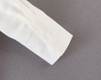 mini dress summer long sleeves women irregularity pleated vocation style loose white shirtdress nowadaysfashion