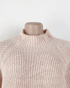 Women Turtleneck Oversized Knitted Dress Solid Long Sleeve Casual Elegant Mini Sweater Dress Plus Size nowadaysfashion