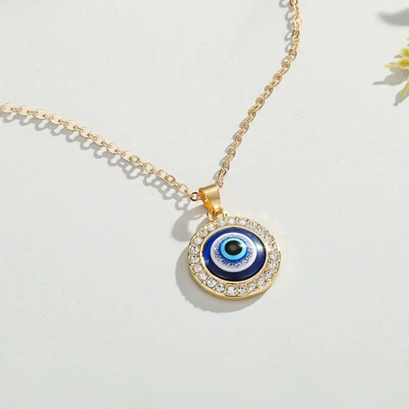 Turkish Evil Eye Pendant Choker Necklace Lucky Blue Evil Eyes Clavicle Chain Necklace nowadaysfashion