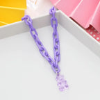 Candy Color Gummy Mini Bear Cartoon Necklace for Women Girls Birthday Jewelry Gifts nowadaysfashion