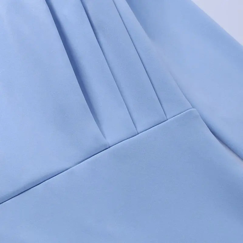 Elegant Women Dress Stand Collar Slim Waist Solid Ankle Length Autumn Long Sleeve Dress nowadaysfashion