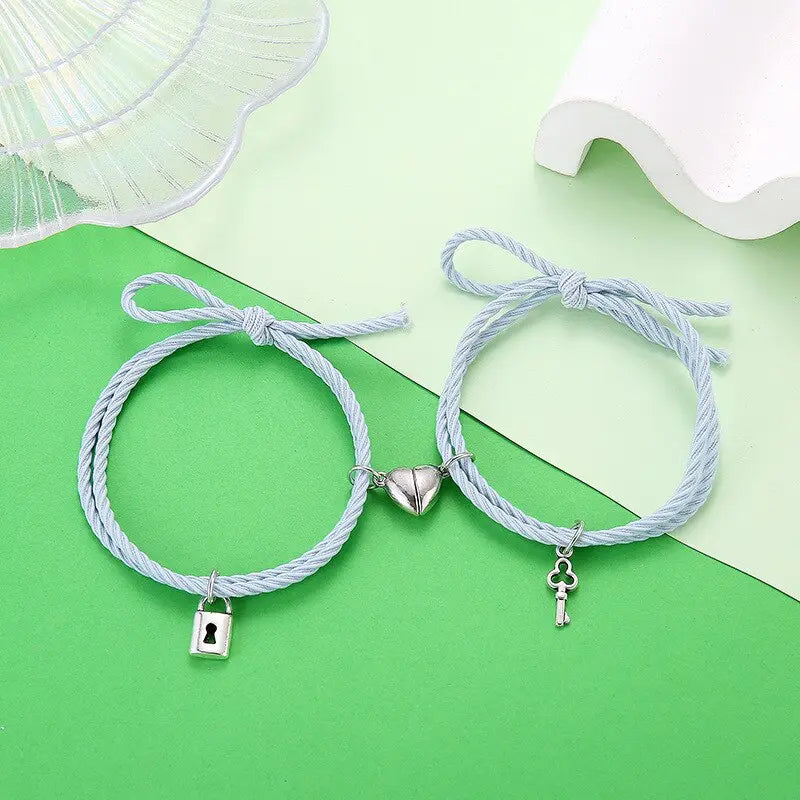 2Pcs Couple Matching Bracelet Magnetic Distance Bracelet nowadaysfashion