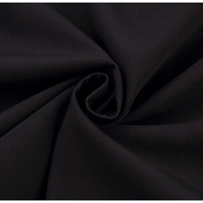black short sleeve summer women dress 2022 Sexy V-neck solid High Street dress A-line mini Vestido nowadaysfashion