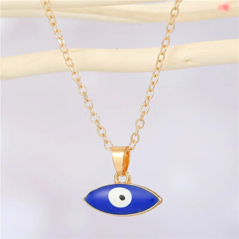 Turkish Evil Eye Pendant Choker Necklace Lucky Blue Evil Eyes Clavicle Chain Necklace nowadaysfashion
