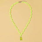 Candy Color Gummy Mini Bear Cartoon Necklace for Women Girls Birthday Jewelry Gifts nowadaysfashion