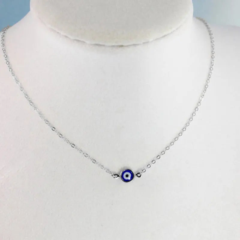 Turkish Evil Eye Pendant Choker Necklace Lucky Blue Evil Eyes Clavicle Chain Necklace nowadaysfashion