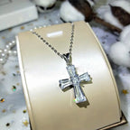 Luxury Women White Crystal Pendant Necklace Charm Silver Color Chain Necklace nowadaysfashion