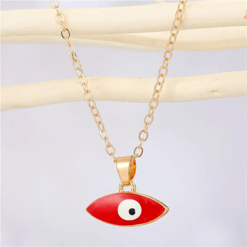 Turkish Evil Eye Pendant Choker Necklace Lucky Blue Evil Eyes Clavicle Chain Necklace nowadaysfashion