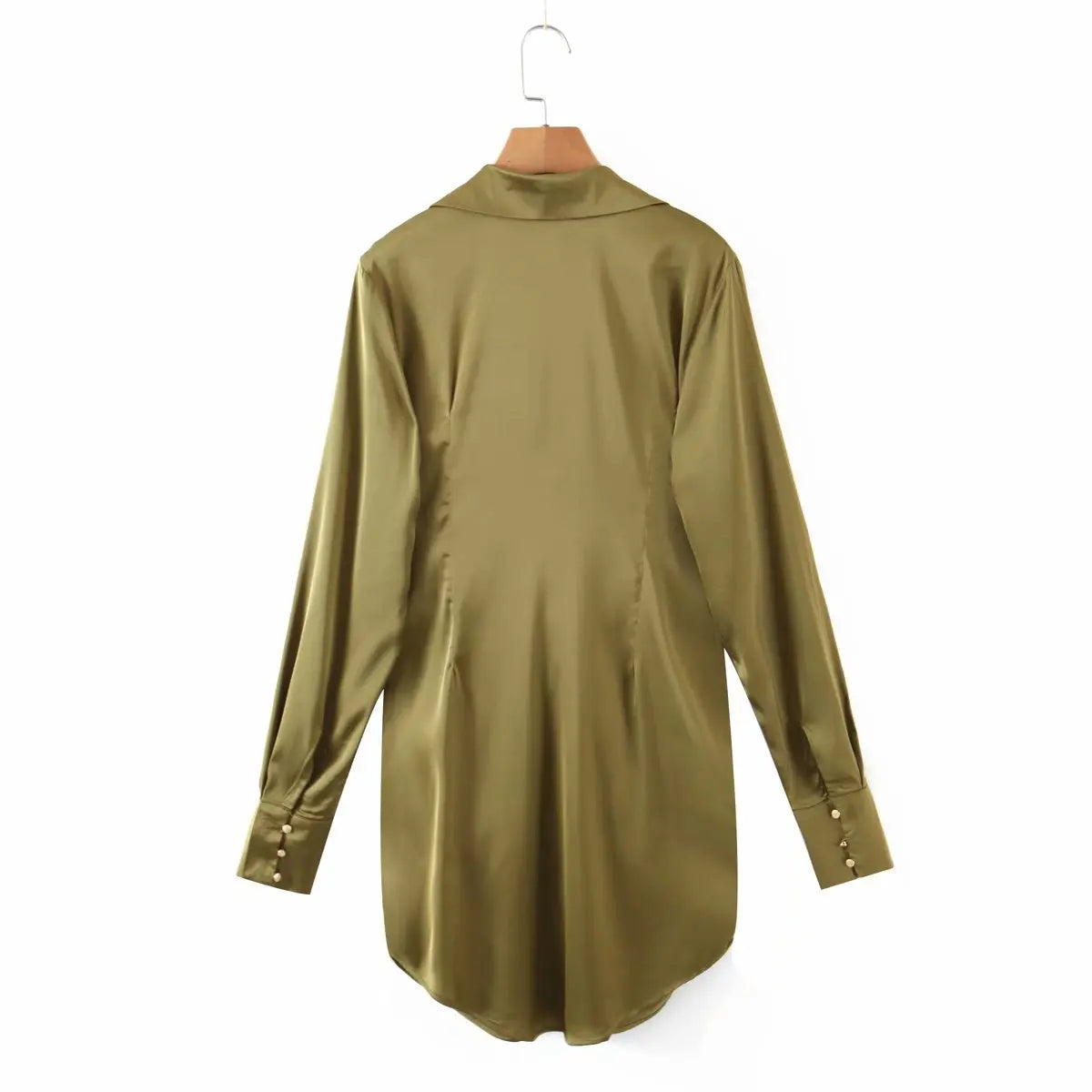 mini dress summer long sleeves women irregularity pleated vocation style loose white shirtdress nowadaysfashion