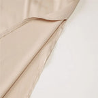 Spring Summer Women Satin Silky Spaghetti Strap Split Long Dress Elegant Sleeveless Backless Sexy Vestito nowadaysfashion