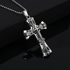 Black Rectangle Pendant Necklace Men Stainless Steel Chain Men Necklace Jewelry nowadaysfashion