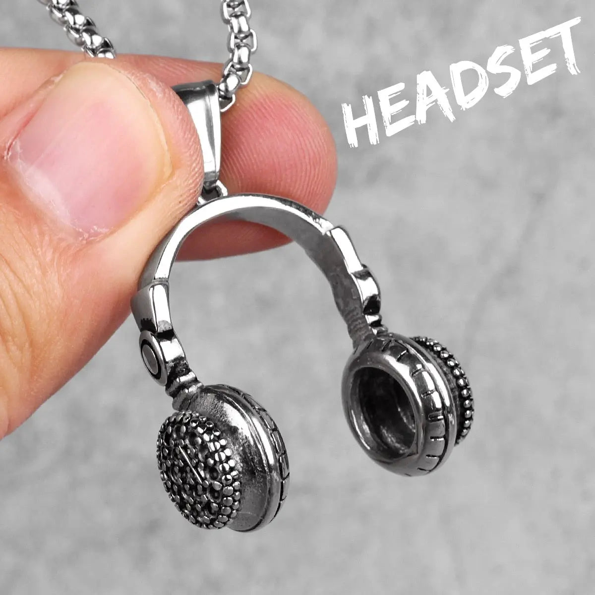 Headset Earphone Gold Mens Long Necklaces Pendants Chain Hip Hop for Boy Male Creativity Gift nowadaysfashion