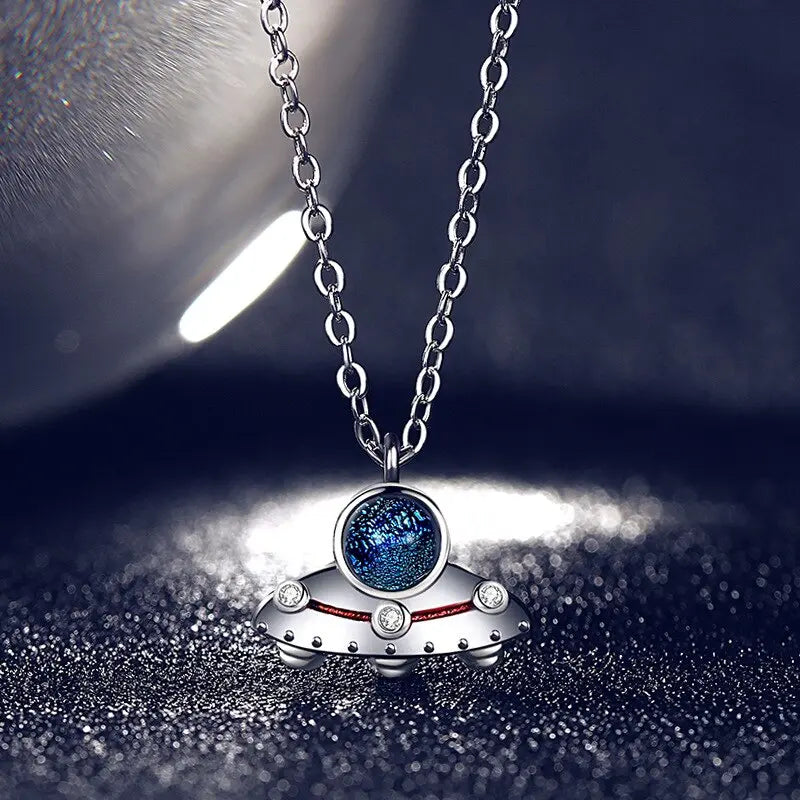 Spaceman Moon Couples Necklace Milky Way Space Pendant Necklaces Jewelry nowadaysfashion
