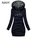 Autumn and Winter Women Dresses Long Sleeve Hoodie Dress for Women Pullover Hooded Dresses nowadaysfashion