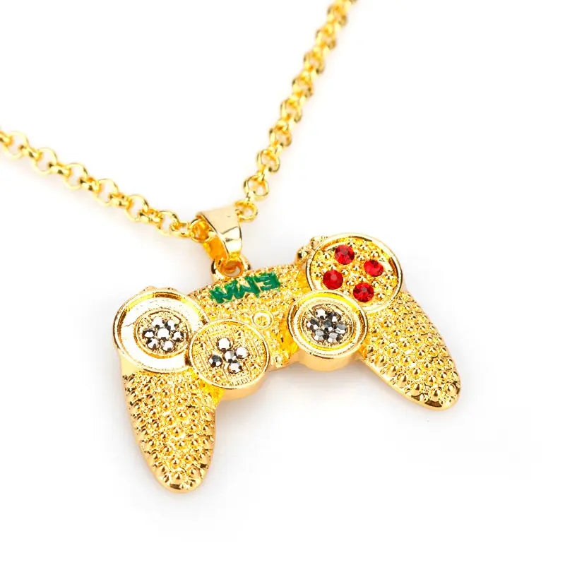 Rhinestones Handle Necklaces gamepad Necklaces for Women Men Game Controller Pendant nowadaysfashion