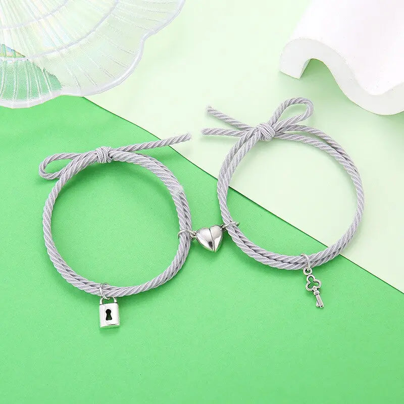 2Pcs Couple Matching Bracelet Magnetic Distance Bracelet nowadaysfashion