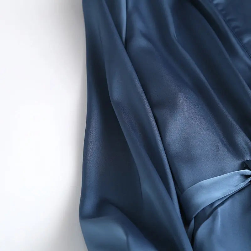 Autumn Fashion Women Elegant Satin Dress Long Sleeve Office Ladies Midi Dress nowadaysfashion