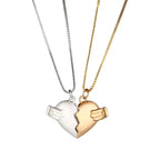 2Pcs Lovers Matching Heart Pendant Couple Magnetic Heart Pendant Necklace Couple Jewelry nowadaysfashion
