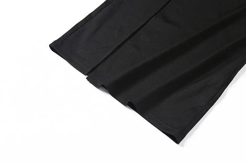 Backless Strap Split Dress Women Elastic Long Dresses Sleeveless Camisole Dress nowadaysfashion