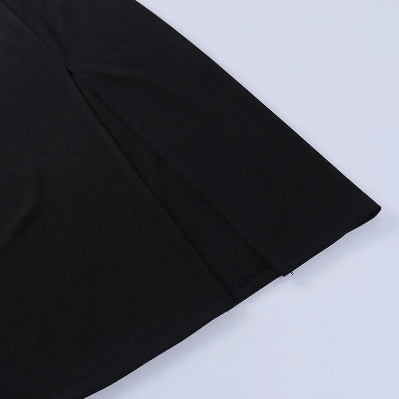 Women's Dresses Chain Strapless Sleeveless Solid Basic Split Knee-Length Bodycon 2022 nowadaysfashion